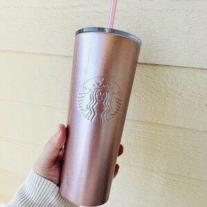 NWT Starbucks Pink Rosegold tumbler